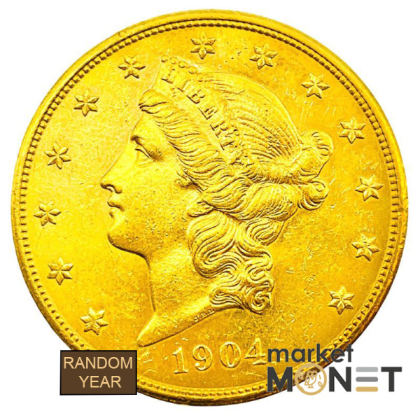 Золота монета 20 доларів США