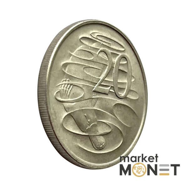 Монета 20 центів 1967 року Австралія 11.3 г Королева Єлизавета II