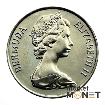 Монета 25 центів 1984 Бермудські Острови Королева Єлизавета II (4.15) Proof