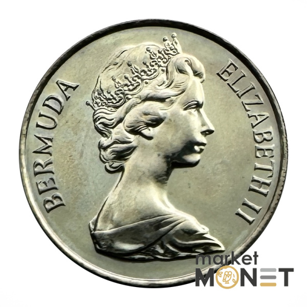 Монета 25 центів 1984 Бермудські Острови Королева Єлизавета II (4.15) Proof