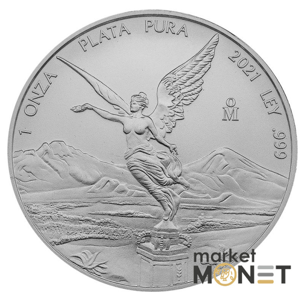 Срібна монета 2021 Мексика 999 1 Oz Лібертад