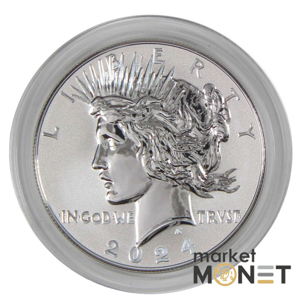Набір з двох срібних монет 1 долар 2024 «Морган та долар Миру»