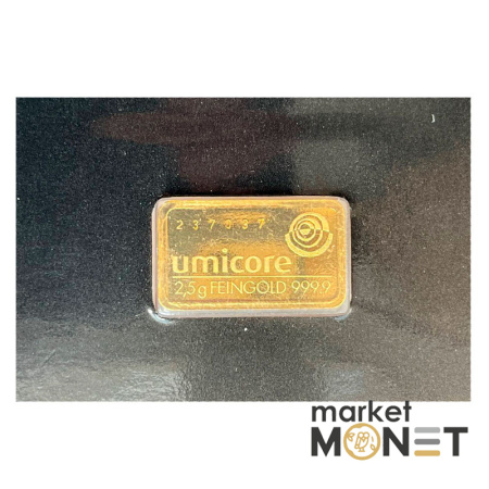 Золотий злиток 2,5 грам umicore Золотий злиток 2,5 грам umicore