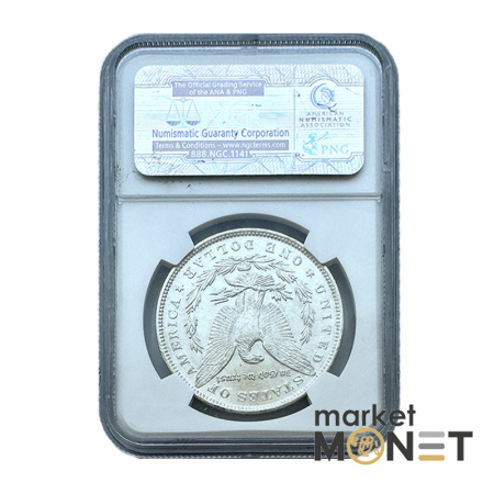 Срібна монета 1 долар 1888 США 900 долар Моргана, монетний двір - Філадельфія, в слабі MS 64 