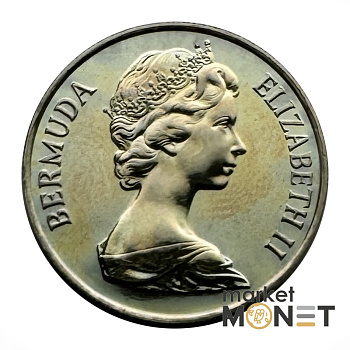 Монета 25 центів 1984 Бермудські Острови Королева Єлизавета II (4.20) Proof