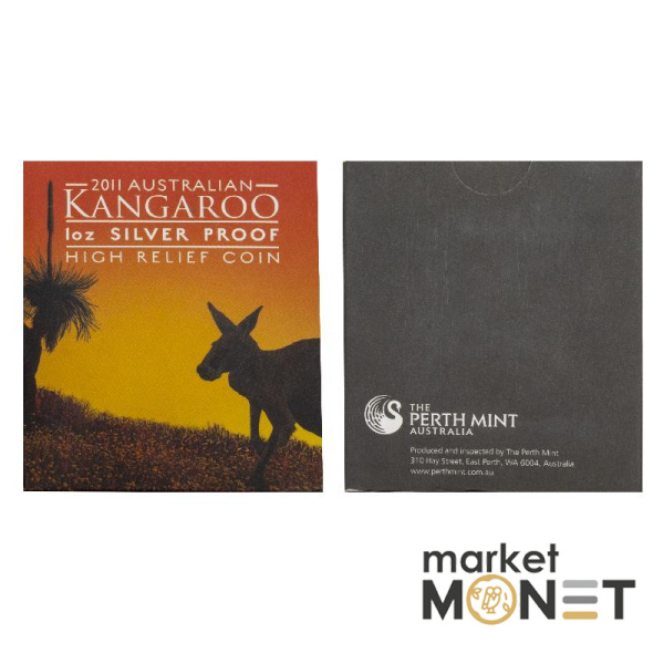Срібна монета 1 долар 2011 Австралія 999 1 Oz Австралійський Кенгуру