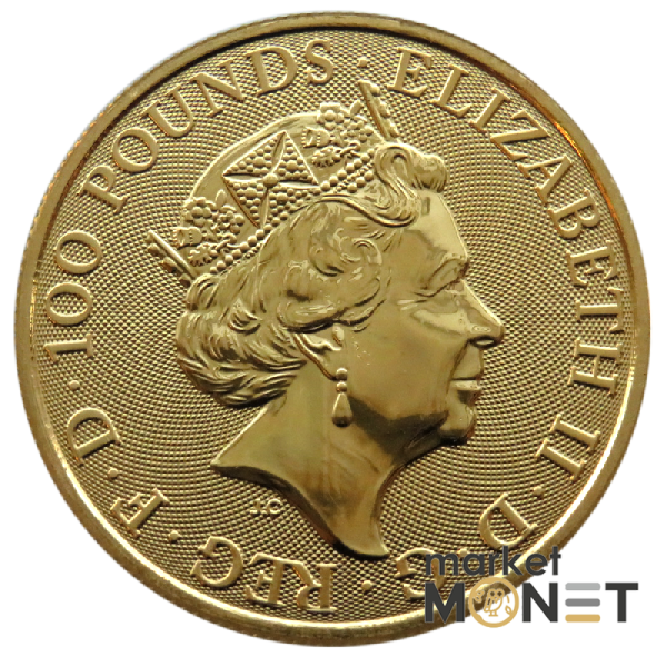 Золота монета 100 фунтів 2021 Великобританія 9999 1 Oz Звірі королеви Золота монета 100 фунтів 2021 Великобританія 9999 1 Oz Звірі королеви