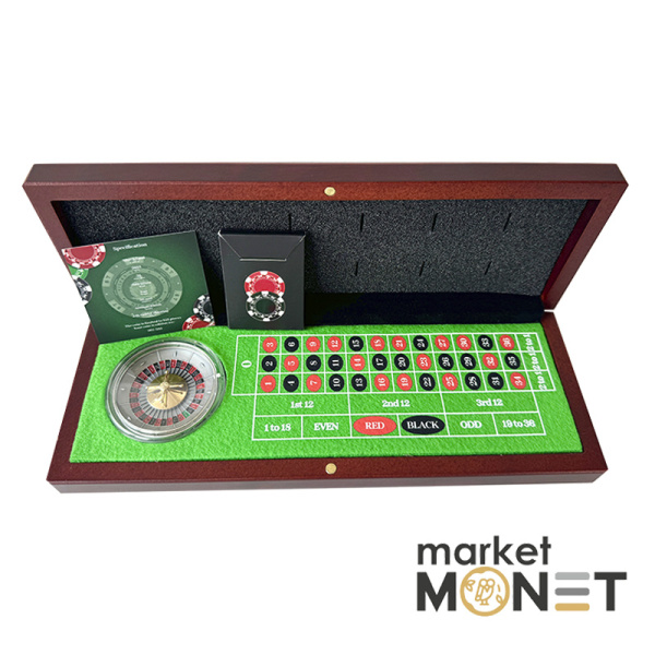 Срібна монета 7 доларів 2023 рік Ніуе 999 3 oz  ROULETTE