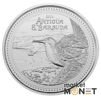 Срібна монета 2 долари 2021 Домініка 999 1 Oz Фрегат