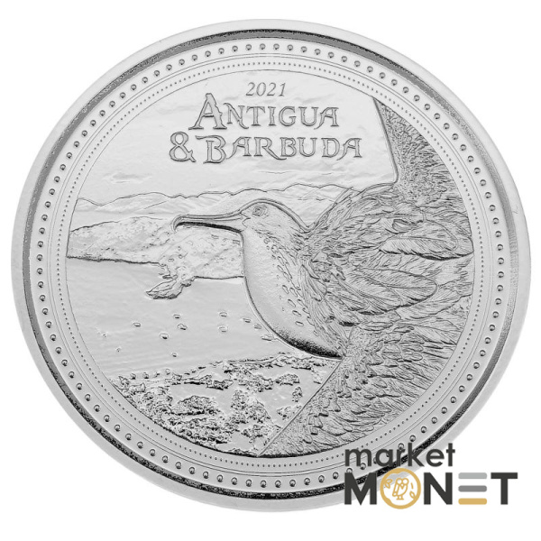 Срібна монета 2 долари 2021 Домініка 999 1 Oz Фрегат