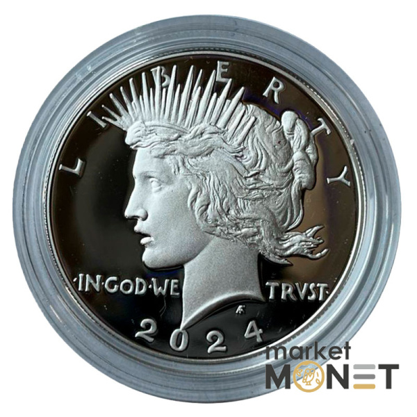 Срібна монета 1 долар 2024 рік, США. Peace Silver Dollar 2024