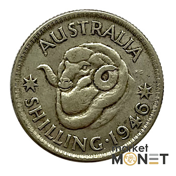 Сріба монета 1 шилінг 1963 рік Австралія 500 5.65 г. Король Георг VI