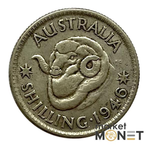 Сріба монета 1 шилінг 1963 рік Австралія 500 5.65 г. Король Георг VI