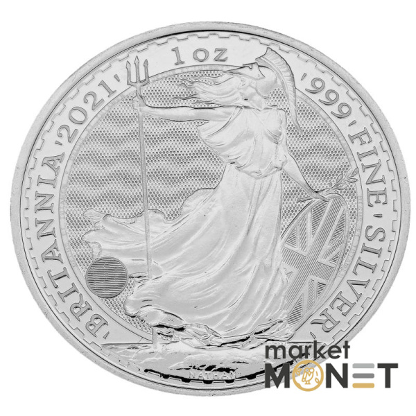 Срібна монета 2 фунти 2021 Великобританія 999 1 Oz Британія