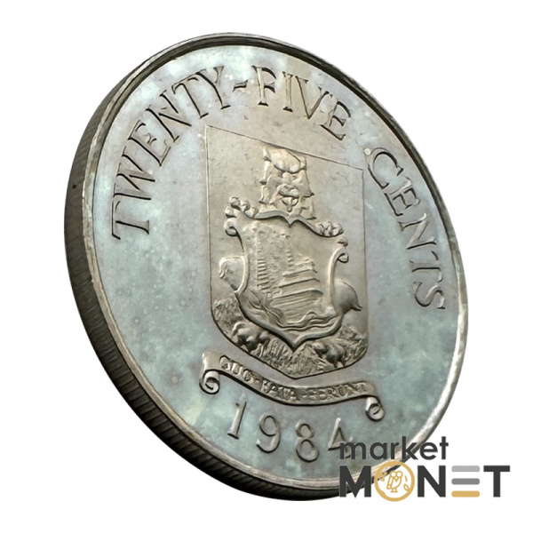 Монета 25 центів 1984 Бермудські Острови Королева Єлизавета II (4.13) Proof