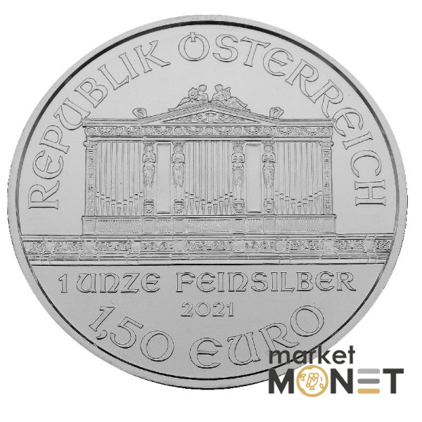 Срібна монета 2021 Австрія 999 1 Oz Віденська філармонія