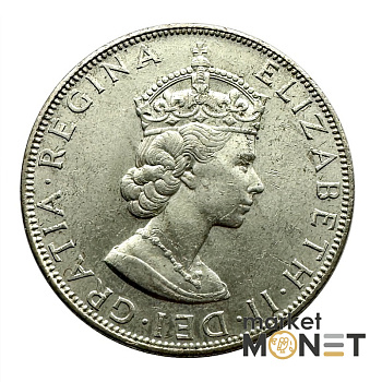 Срібна монета 1 крона 1964 Бермудські Острови 500 Королева Єлизавета II (№3)