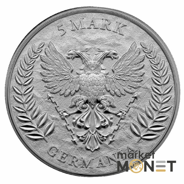 Срібна монета 5 марок 2021 Німеччина 999 1 Oz Германія
