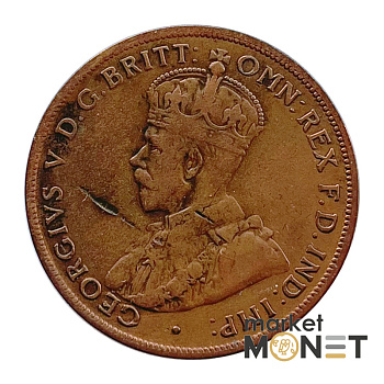 Бронзова монета 1 пенні 1924 рік Австралія Король Георг V