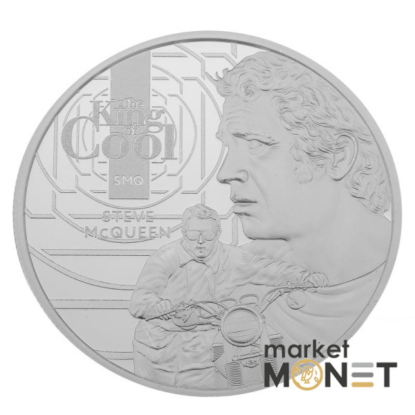 Срібна монета 5 доларів 2021 Самоа 999 1 Oz Стів Макквін