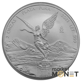 Срібна монета 2021 Мексика 999 2 Oz Лібертад
