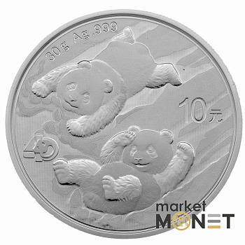 Срібна монета 10 Юанів 2022 КНР 999 30 г. Панда
