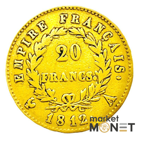 Золота монета 20 франків 1812 Франція