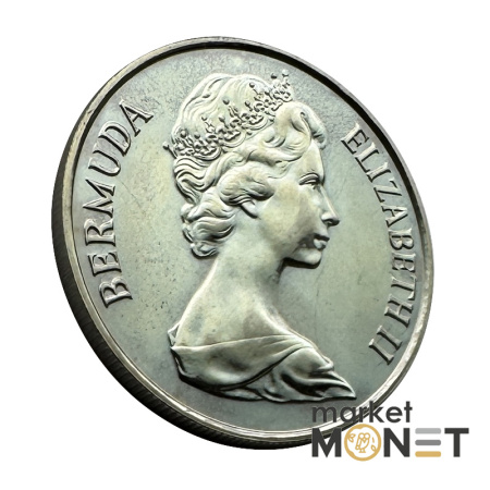 Монета 25 центів 1984 Бермудські Острови Королева Єлизавета II (4,11) Proof