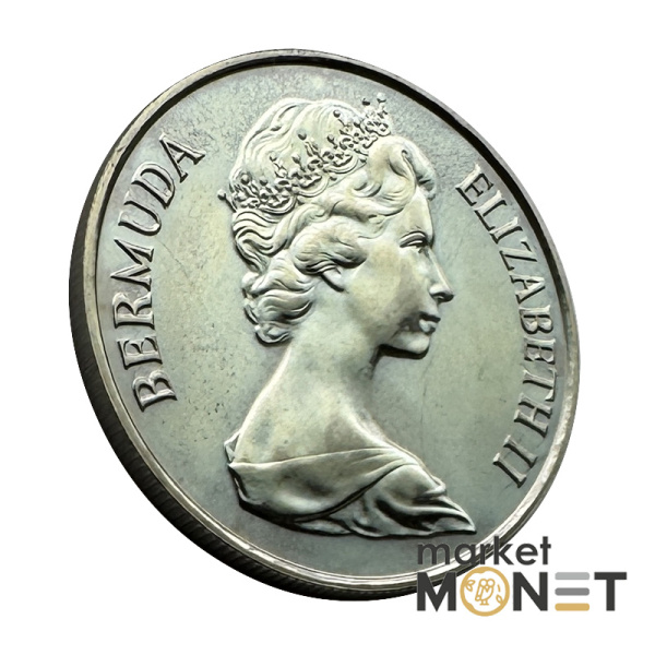Монета 25 центів 1984 Бермудські Острови Королева Єлизавета II (4,11) Proof