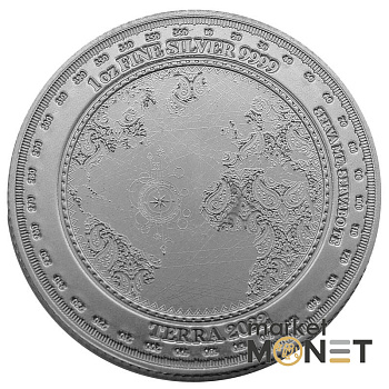 Срібна монета 5 доларів 2022 Токелау 999 1 Oz Terra