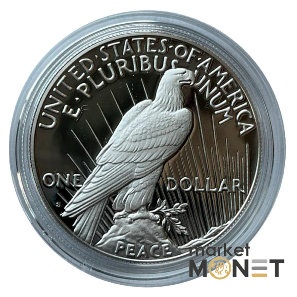 Срібна монета 1 долар 2024 рік, США. Peace Silver Dollar 2024