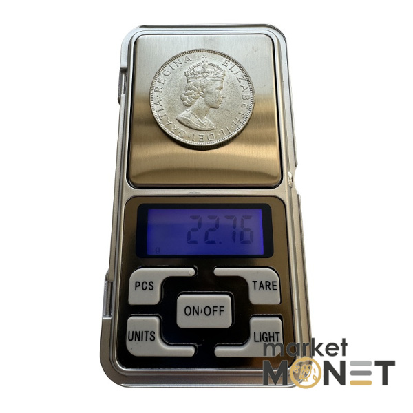 Срібна монета 1 крона 1964 Бермудські Острови 500 Королева Єлизавета II (№4)