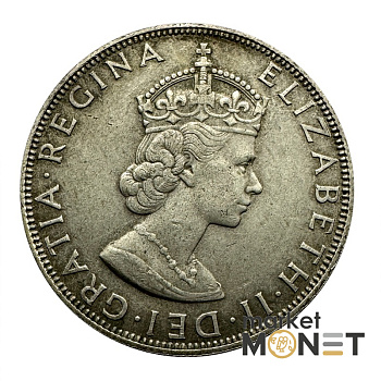 Срібна монета 1 крона 1964 Бермудські Острови 500 Королева Єлизавета II (№2)