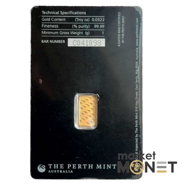 Золотий злиток 1 грам PERTH MINT AUSTRALIA