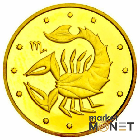 Золота монета 2 грн "Скорпіон" 2007 Україна