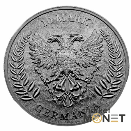Срібна монета 10 марок 2021 Німеччина 999 2 Oz Германія