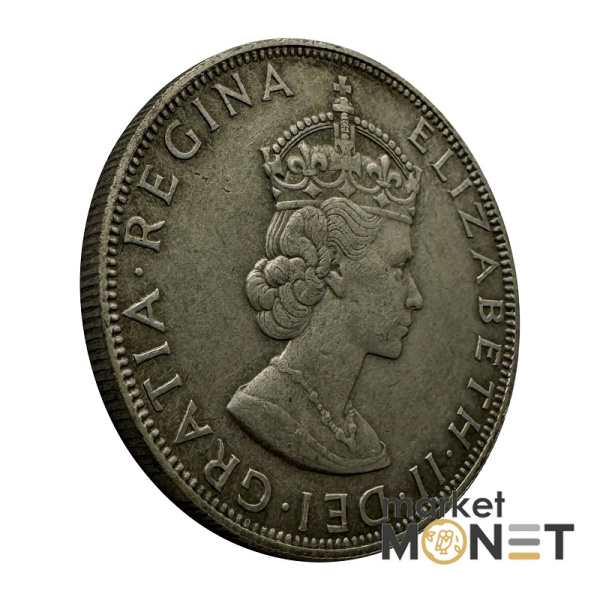 Срібна монета 1 крона 1964 Бермудські Острови 500 Королева Єлизавета II (№2)