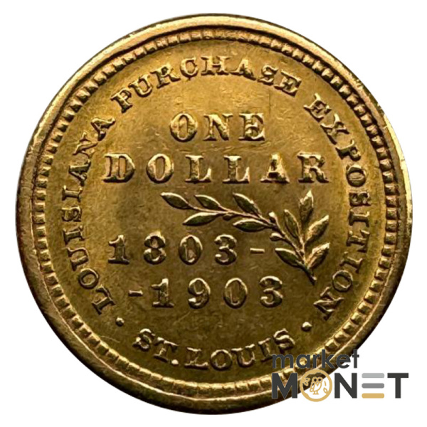 Золота монета 1 долар 1903 р. США  900 1,67 г. Вільям Мак-Кінлі