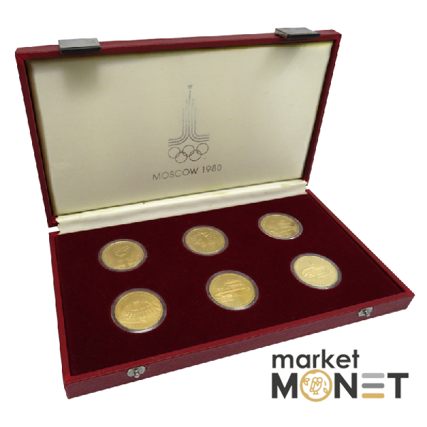 Набір золотих монет 100 рублів 1977 – 1980 "Ігри XXII Олімпіади. Москва.1980" Набір золотих монет 100 рублів 1977 – 1980 "Ігри XXII Олімпіади. Москва.1980"